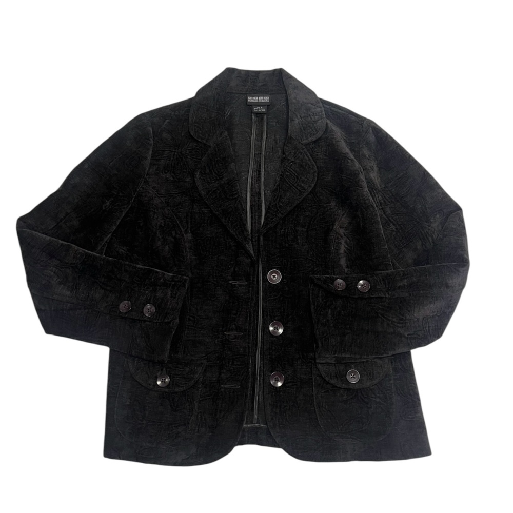Euc Nomadic Traders Black Patterned Blazer Size S - image 2